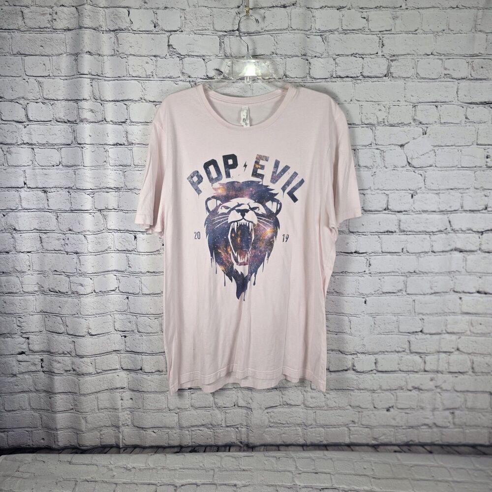 Pop Evil 2019 Pink Lion Graphic Tee Bella 2XL